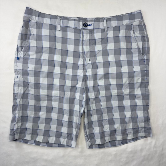 Tommy Bahama Other - Tommy Bahama Shorts Men's 35 Gray Blue Plaid Flat Front Golf Preppy